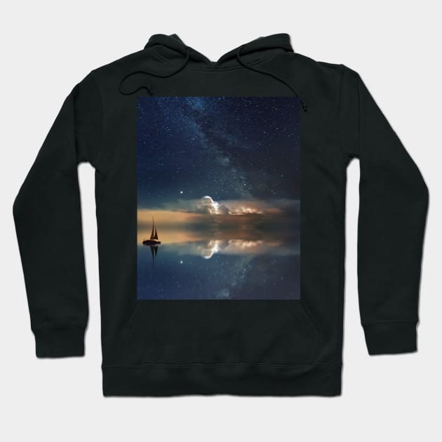 Deep Space Sailing Hoodie by gruntcooker